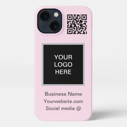 Business Logo QR Code Marketing Company iPhone Hoesje (Achterkant)