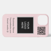 Business Logo QR Code Marketing Company iPhone Hoesje (Achterkant horizontaal)