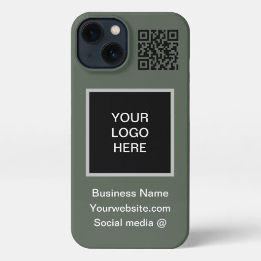 Business Logo QR Code Marketing Company iPhone Hoesje (Achterkant)