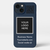 Business Logo QR Code Marketing Company iPhone Hoesje (Achterkant)