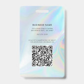 Business Logo QR Code Medewerker Holografische Fot Badge (Achterkant)