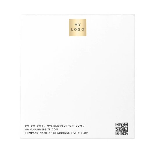 Business logo QR code merkkleur Notitieblok (Voorkant)