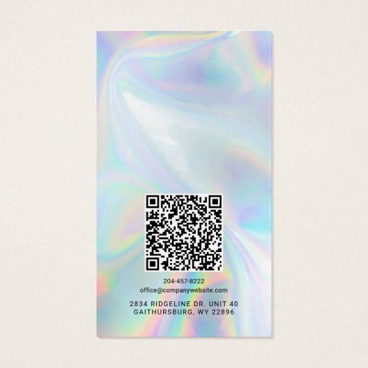 Business Logo QR Code Oorbellen Display Kaart (Achterkant)