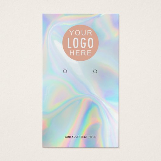 Business Logo QR Code Oorbellen Display Kaart (Voorkant)