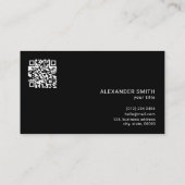 Business Logo QR Code Professioneel Minimalistisch Visitekaartje (Achterkant)