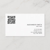 Business Logo QR Code Professioneel Minimalistisch Visitekaartje (Achterkant)
