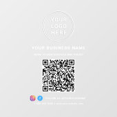 Business Logo QR Code Raamsticker (Vel)