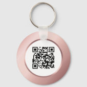 Business Logo QR Code Roos Gold Employee Sleutelha Sleutelhanger (Achterkant)