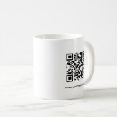 Business Logo QR Code Scan Me Modern Eenvoudig Koffiemok (Voorkant rechts)