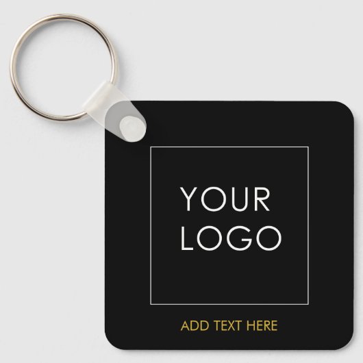 Business Logo QR Code Sleutelhanger (Voorkant)