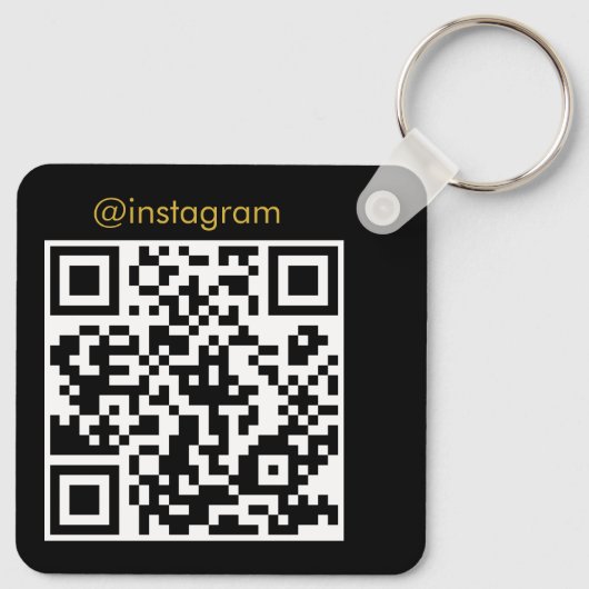 Business Logo QR Code Sleutelhanger (Achterkant)