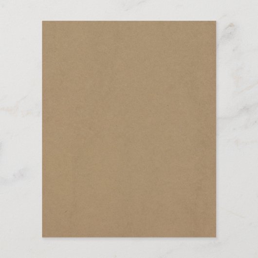 Business Logo QR Code Social Media Kraft Brown Flyer (Achterkant)