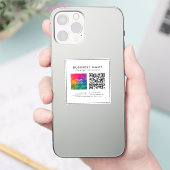 Business Logo QR Code Tekst Klant Sjabloon Tiny Sticker (Telefoon)