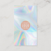 Business Logo QR Code Typografie Holografisch Visitekaartje (Achterkant)