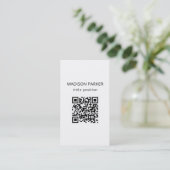 Business Logo QR Code Visitekaartje (Staand voorkant)