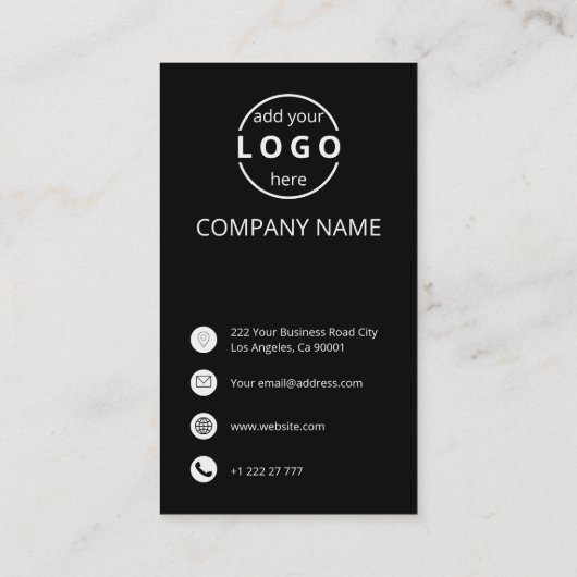 Business Logo QR Code Visitekaartje (Achterkant)