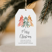 Business Logo QR Code Vrolijk Kerstfeest Cadeaulabel