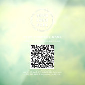 Business Logo QR Code White Raamsticker (Vel 3)