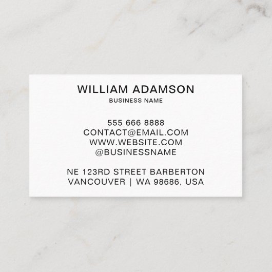 Business Logo QR-code | Wit & Zwart Professioneel Visitekaartje (Achterkant)