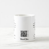 Business Logo QR White Kerstmis Chic Snowflake Koffiemok (Center)