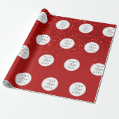 Business Logo Red Christmas Cadeaupapier (Uitgerold)