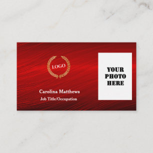Business Logo Red Photo Visitekaartje