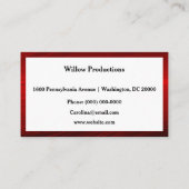 Business Logo Red Photo Visitekaartje (Achterkant)