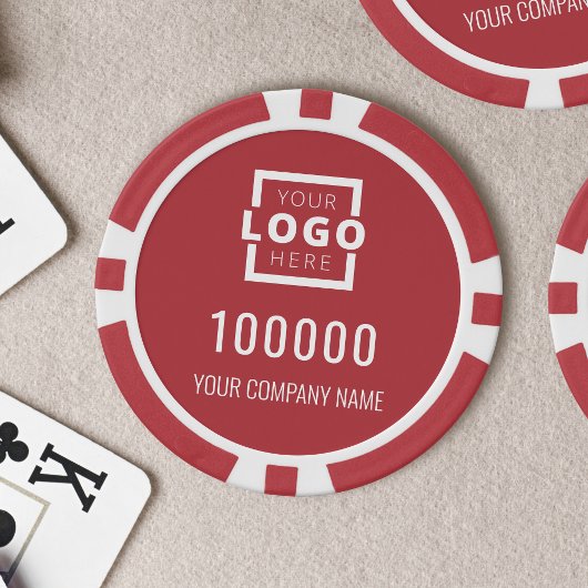 Business Logo Red Poker Chips