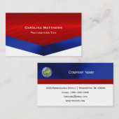 Business Logo Red White Visitekaartje (Voorkant / Achterkant)