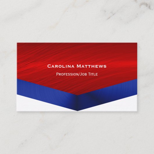 Business Logo Red White Visitekaartje (Voorkant)