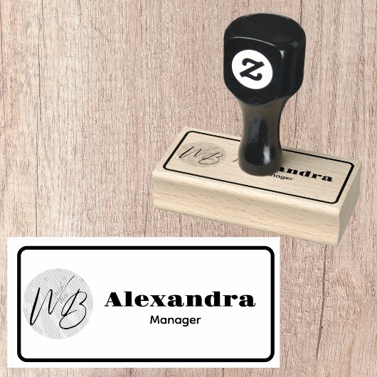 Business Logo Restaurant Manager gepersonaliseerd Rubberstempel
