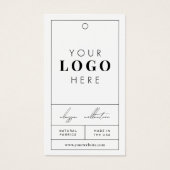 Business Logo Retail Hang Label Kleding Prijs Labe Visitekaartje (Voorkant)