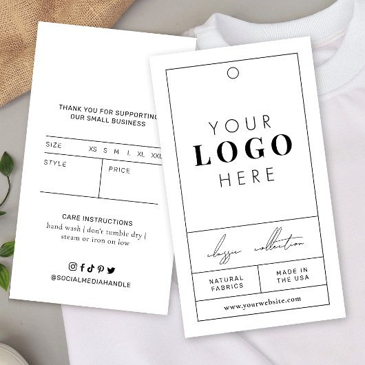 Business Logo Retail Hang Label Kleding Prijs Labe Visitekaartje