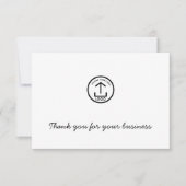 Business Logo Review Link QR Code Thank You White Bedankkaart (Voorkant)