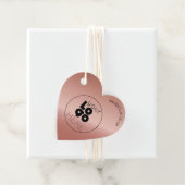 Business Logo Roos Gold Heart Shaped Hang Label (In situ)