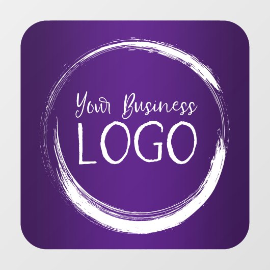 Business Logo Royal Paars Gradient Raamsticker (Vel)