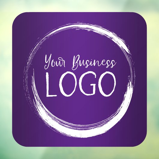 Business Logo Royal Paars Gradient Raamsticker (Vel 3)