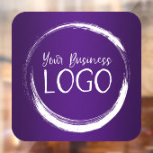 Business Logo Royal Paars Gradient Raamsticker (Vel 2)