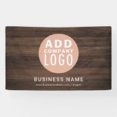 Business Logo Rustic Company Aankondiging Spandoek (Horizontaal)
