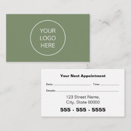 Business Logo Sage Green Afspraakkaart Afsprakenkaartje