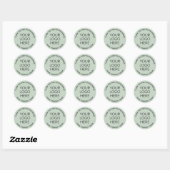 Business Logo Sage Green Bedankt Ronde Sticker (Vel)