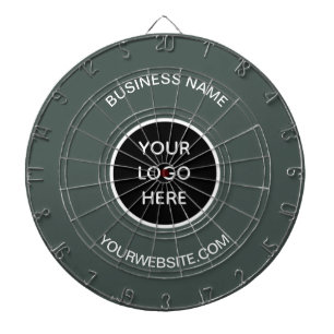 Business Logo Sage Green Company Promotionele Dartbord