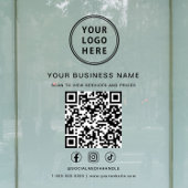 Business Logo Scan To View QR Code Raamsticker