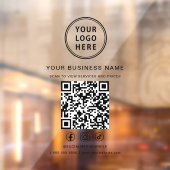 Business Logo Scan To View QR Code Raamsticker (Vel 2)