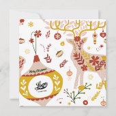 Business Logo Scandinavian Nordic Winter Reindeer Feestdagenkaart (Voorkant)