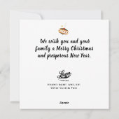 Business Logo Scandinavian Nordic Winter Reindeer Feestdagenkaart (Achterkant)