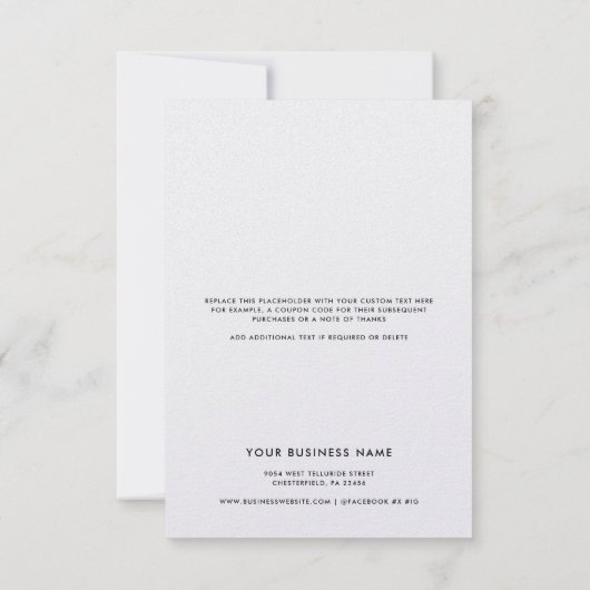 Business Logo Script Modern Bedankt (Achterkant)