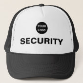 Business Logo Security zwart-wit Trucker Pet (Voorkant)