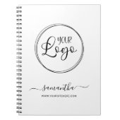 Business Logo Signature Name Notitieboek (Voorkant)
