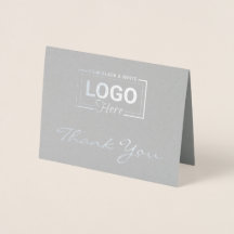 Business Logo Silver Foil Hartelijk dank voor uw k